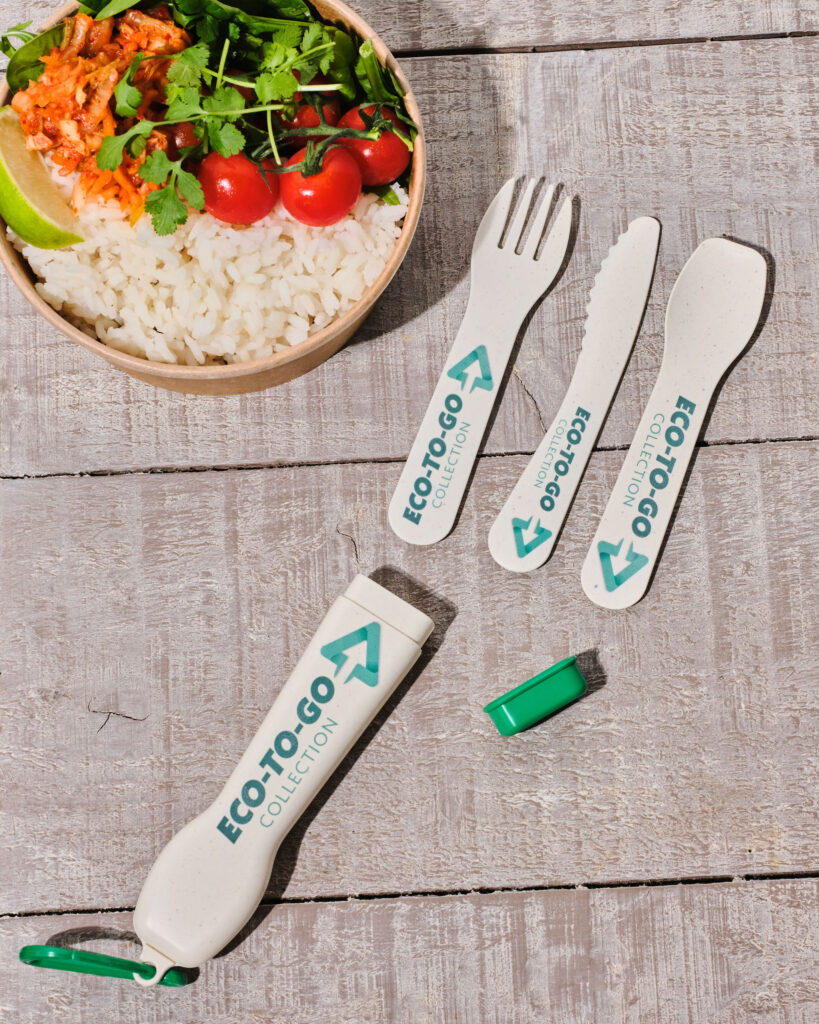 Biodegradable Plastic Cutlery Set in Case